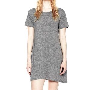 EUC Current Elliott 0 XS The Knit Tee Shirt Dress Tunic Gray Grey Mini 31 inch